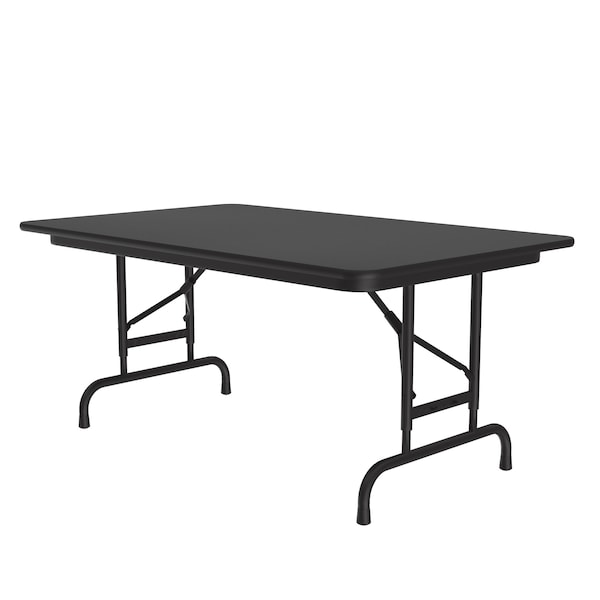CFA Adjustable HPL Folding Tables 30x48 Black Granite